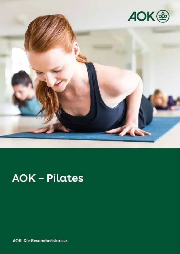 Titelseite der Kursbroschüre AOK – Pilates