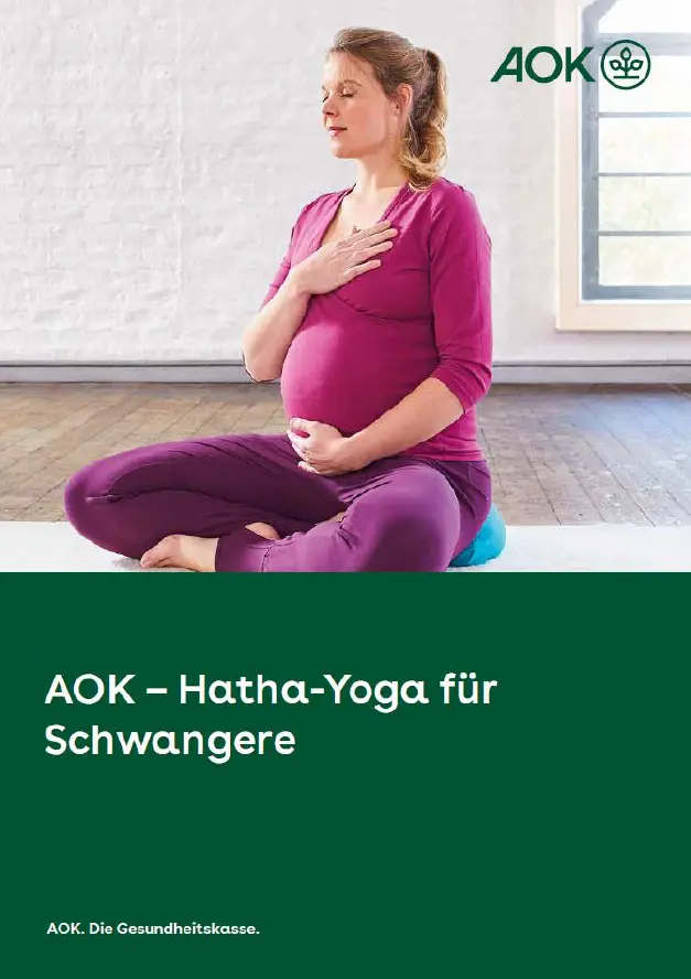 Titelseite der Broschüre AOK – Hatha-Yoga für Schwangere