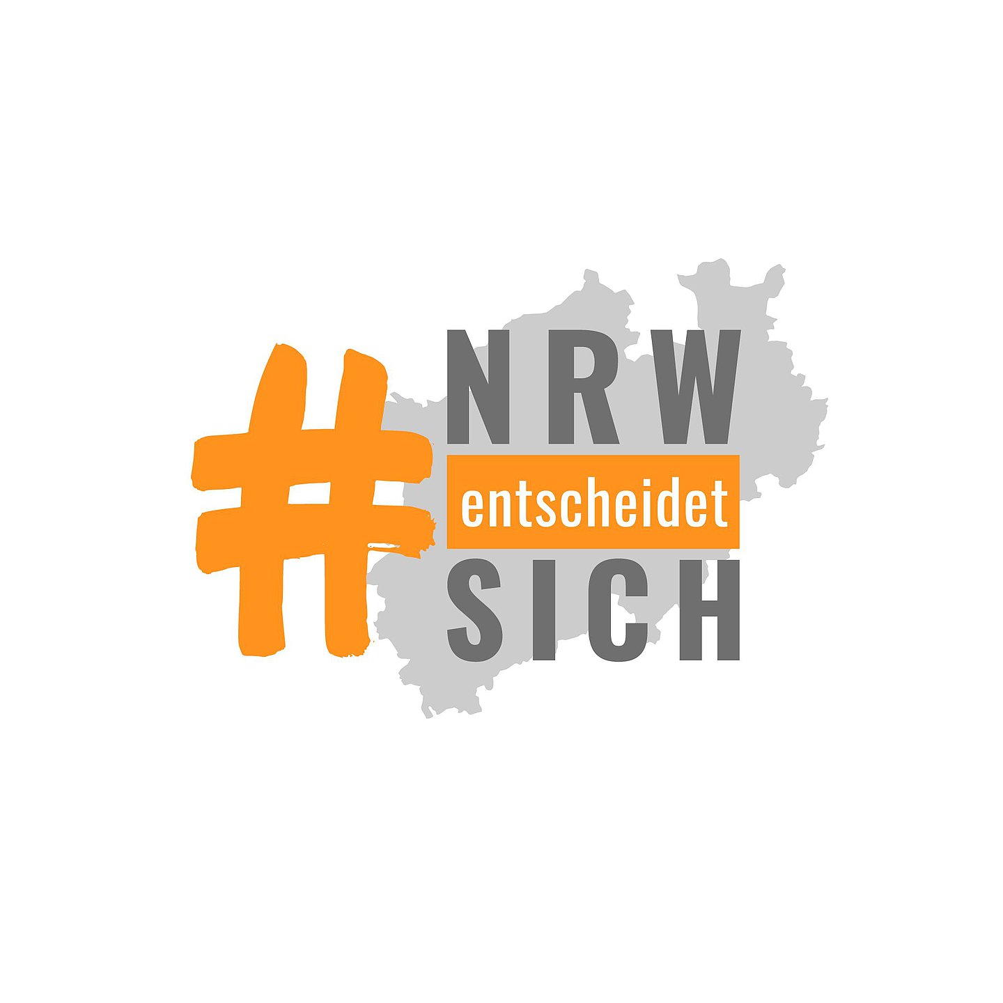 #NRWEntscheidetSich - das Logo zur Kampagne.