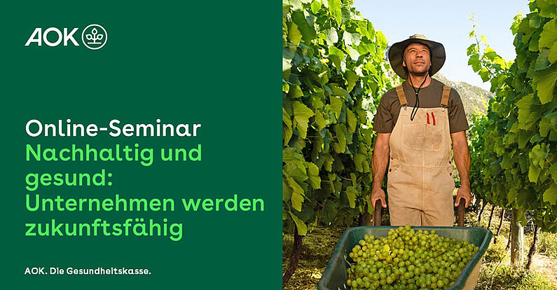 Online-Seminar Nachhaltig und gesund: Unternehmen werden zukunftsfähig