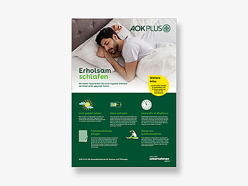 BGF-Poster: Erholsam schlafen