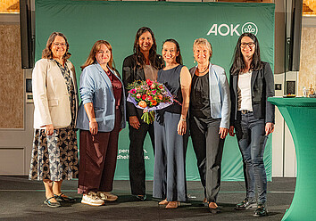 Gruppenfoto: Mitwirkende an der BGM-Tagung der AOK Bayern mit Nicola Winter