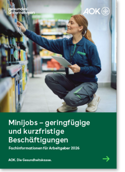 Cover gesundes unternehmen – Fachinformationen für Arbeitgeber 2026 – Minijobs