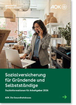 Cover gesundes unternehmen – Fachinformationen für Arbeitgeber 2026 – Sozialversicherung für Gründende und Selbstständige