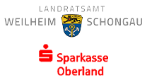 Logo Landratsamt Weilheim-Schongau und Sparkasse Oberland