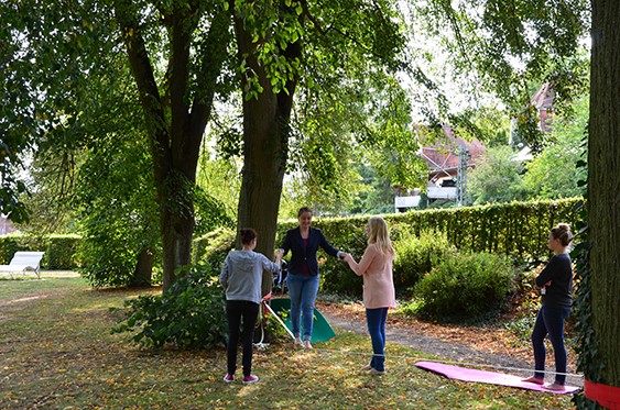 Mitarbeiter bei Sport im Freien