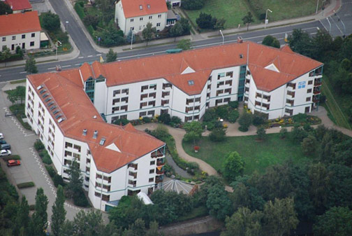 Diakonie Seniorenhaus Das Seniorenhaus in Luftaufnahme