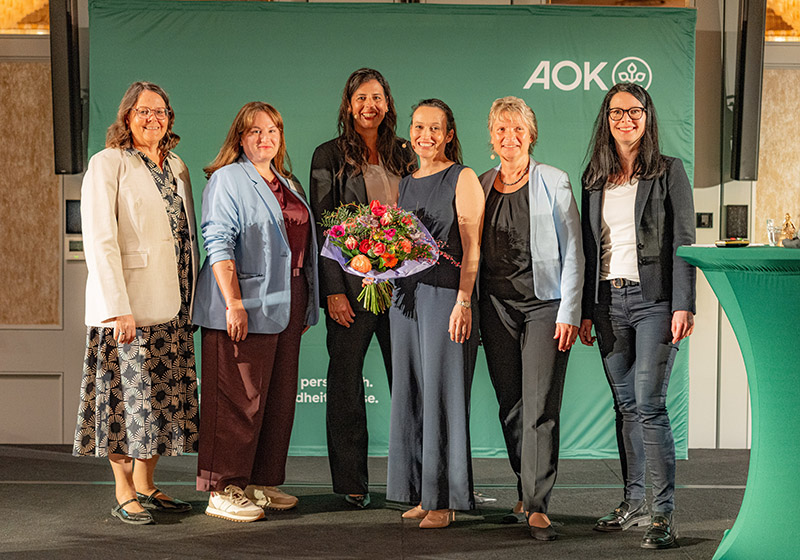Gruppenfoto: Mitwirkende an der BGM-Tagung der AOK Bayern mit Nicola Winter