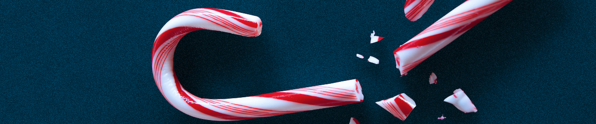 Zerbrochene Zuckerstange