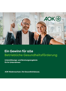Broschüren Betriebliche Gesundheit: Cover „Ein Gewinn für alle – Betriebliche Gesundheitsförderung“