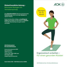 Broschüren Betriebliche Gesundheit: Flyer Ergonomisch arbeiten Gesunder Rücken