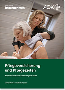 Cover der Broschüre Pflegeversicherung und Pflegezeiten