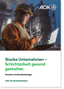Cover der Broschüre „Schichtarbeit gesund gestalten“