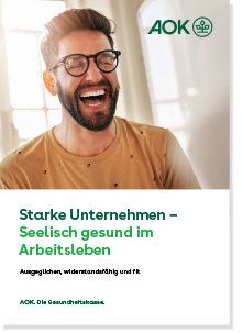 Cover der Broschüre „Seelisch gesund im Arbeitsleben“