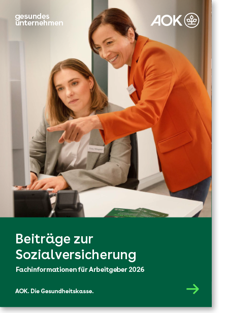 Cover gesundes unternehmen – Fachinformationen für Arbeitgeber 2026 – Beiträge zur Sozialversicherung