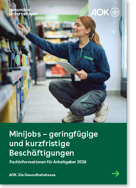 Cover gesundes unternehmen – Fachinformationen für Arbeitgeber 2026 – Minijobs