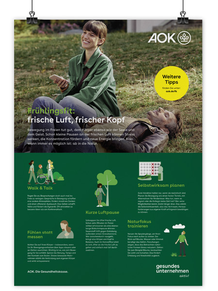 BGF-Poster 02/2026 Frühlingsfit: Eine Frau und ein Mann entspannen auf einer Grünfläche BGF-Poster 02/2026 Frühlingsfit: Eine Frau und ein Mann entspannen auf einer Grünfläche