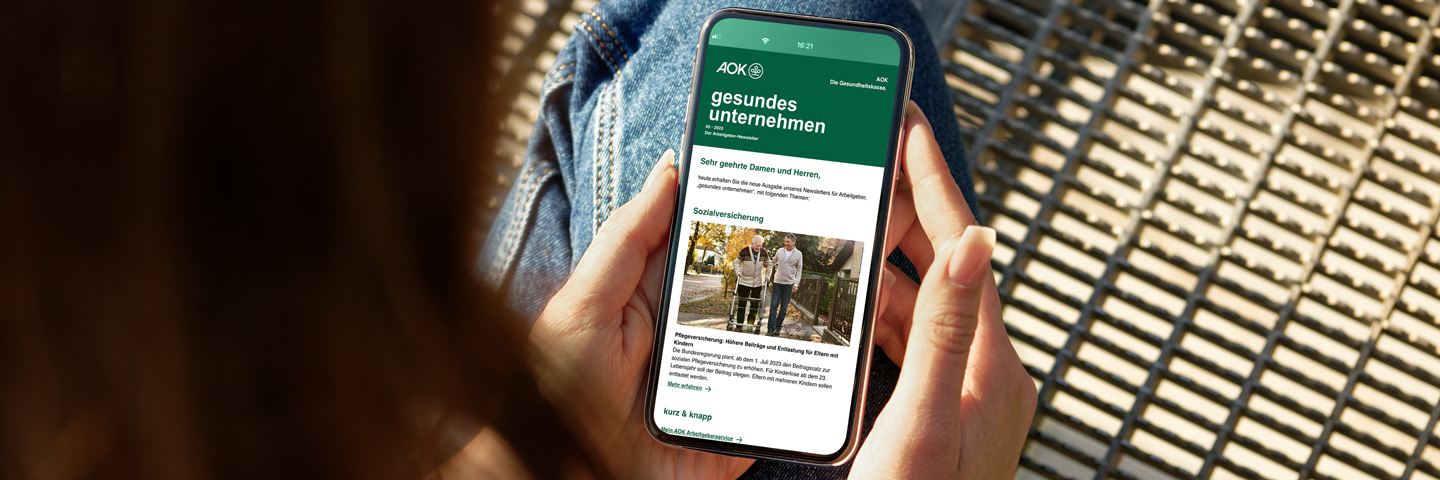 AOK-Arbeitgeber-Newsletter AOK-Arbeitgeber-Newslette