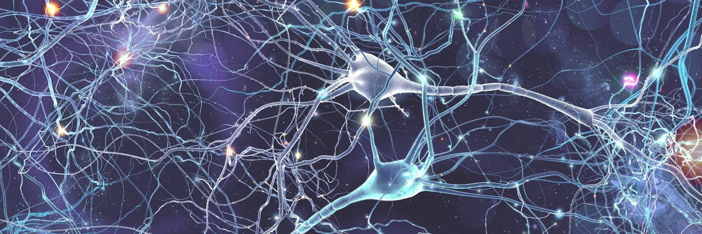 Neurodiversität am Arbeitsplatz: Neuronale Nervenbahnen verbinden Nervenzellen.