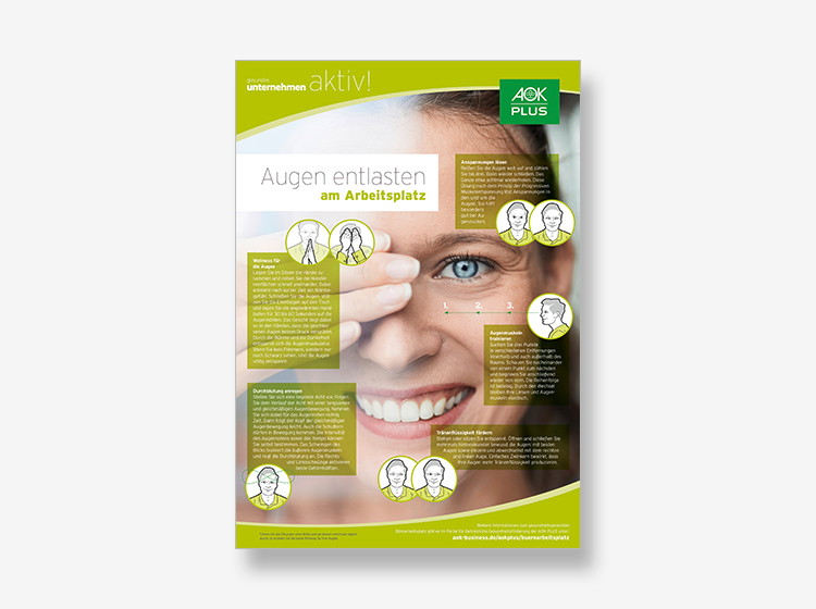 gesundes unternehmen - Poster Augen entlasten Poster Augen entlasten mit praktischen Tipps