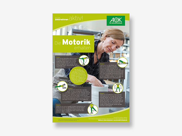 Poster Die Motorik erhalten mit Bewegungsübungen