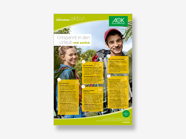 gesundes unternehmen - Poster Entspannt in den Urlaub Poster Entspannt in den Urlaub mit praktischen Tipps