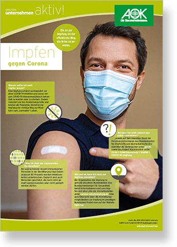 BGF-Poster zum Thema: Impfen gegen Corona 
