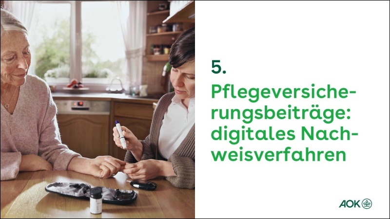 Thumbnail Pflegeversicherungsbeiträge: digitales Nachweisverfahren
