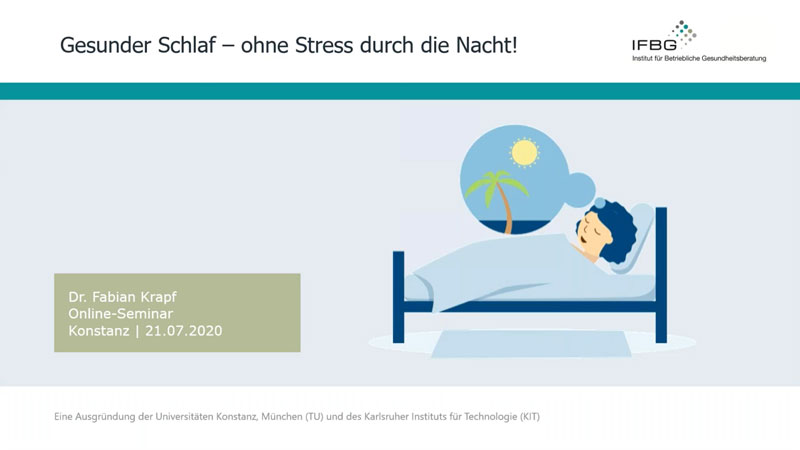 Thumbnail Online-Seminar Gesunder Schlaf