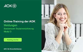 Online-Training der AOK: Meldungen