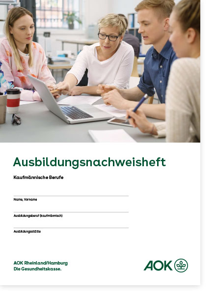 Deckblatt für das Ausbildungsnachweisheft für kaufmännische Berufe Deckblatt für das Ausbildungsnachweisheft für kaufmännische Berufe