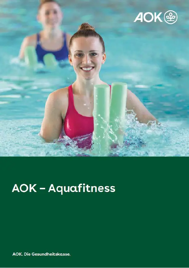 Titelseite Teilnehmerbroschüre AOK Aquafitness