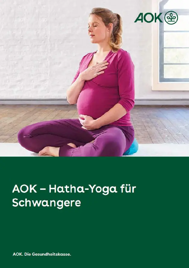 Titelseite der Broschüre AOK – Hatha-Yoga für Schwangere