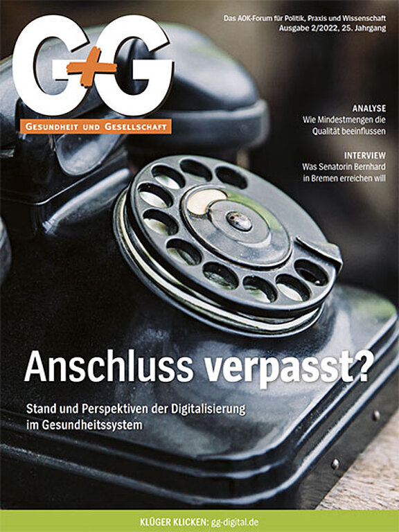 G+G-Gesundheit und Gesellschaft (Cover Ausgabe 02/2022)