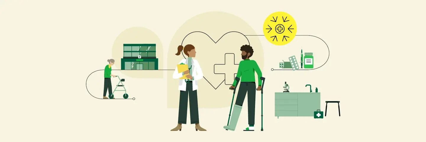Titelillustration zur ambulanten und pflegerischen Versorgung in Level-1i-Kliniken