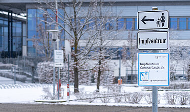 Impfzentrum in Augsburg, aufgenommen am 6. Januar 2021