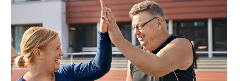 Logo Sekundärprävention neben Bild