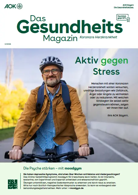 Titelbild des AOK-Gesundheitsmagazins KHK – Ausgabe 3/2026 
