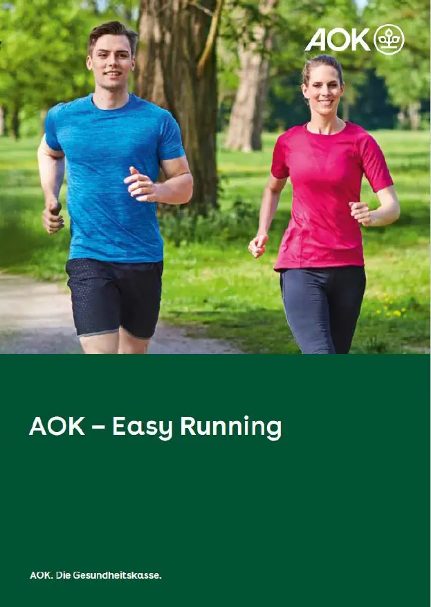 Titelseite Kursbroschüre AOK – Easy Running