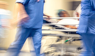 Foto: Notfallpatient im Krankenhaus