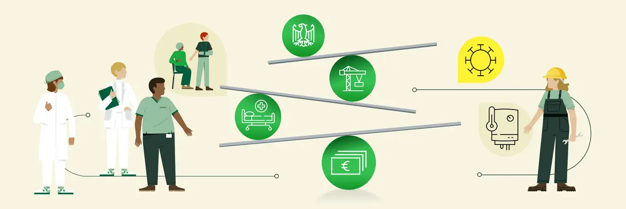 Titelillustration zum Thema Krankenhausfinanzierung