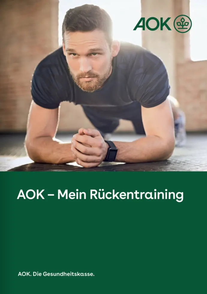 Titelseite der Kursbroschüre AOK – Mein Rückentraining