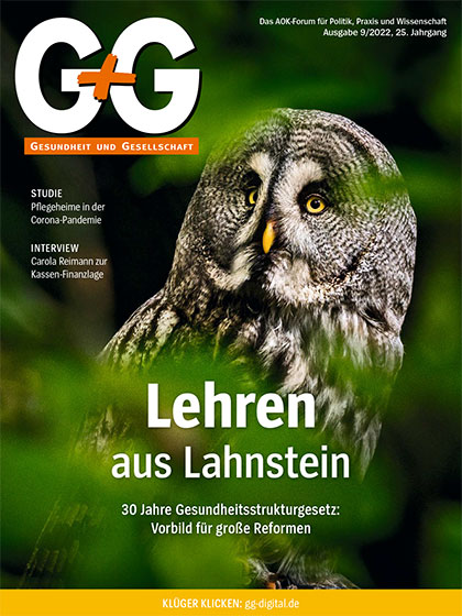 G+G-Gesundheit und Gesellschaft (Cover Ausgabe 09/2022)