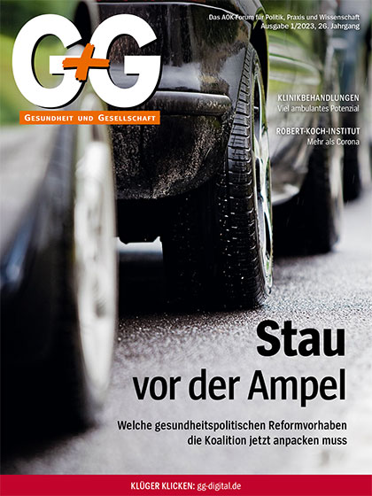 G+G-Gesundheit und Gesellschaft (Cover Ausgabe 1/2023)
