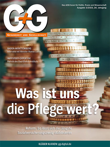 G+G-Gesundheit und Gesellschaft (Cover Ausgabe 3/2023)