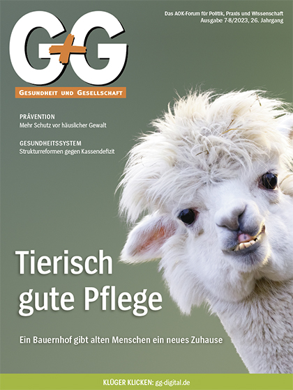 G+G-Gesundheit und Gesellschaft (Cover Ausgabe 7/2023)