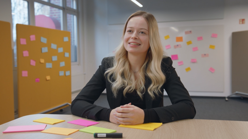 Porträt von Carolin, Azubi bei der AOK Niedersachsen