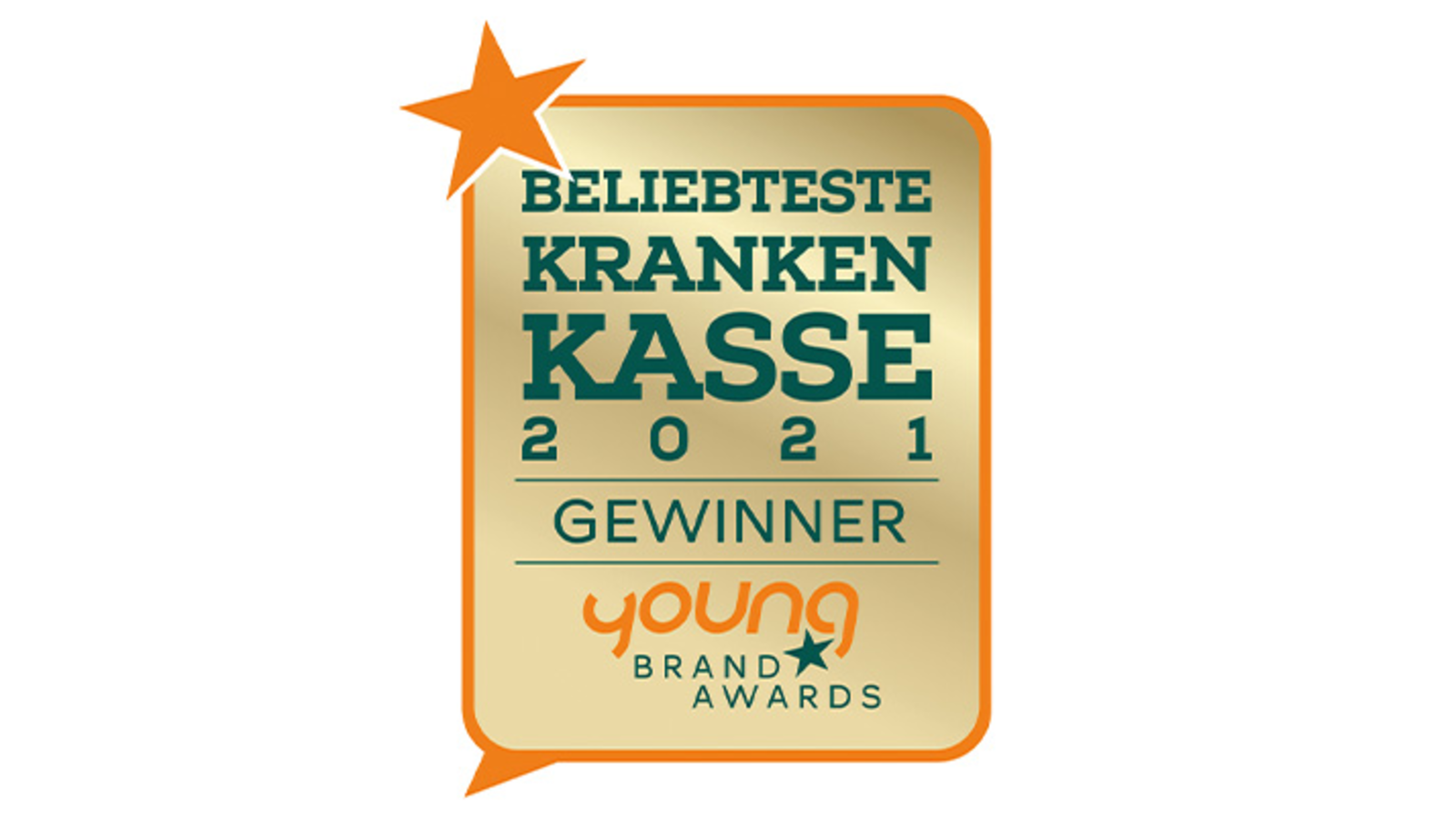 Siegel „Beliebteste Krankenkasse 2021"