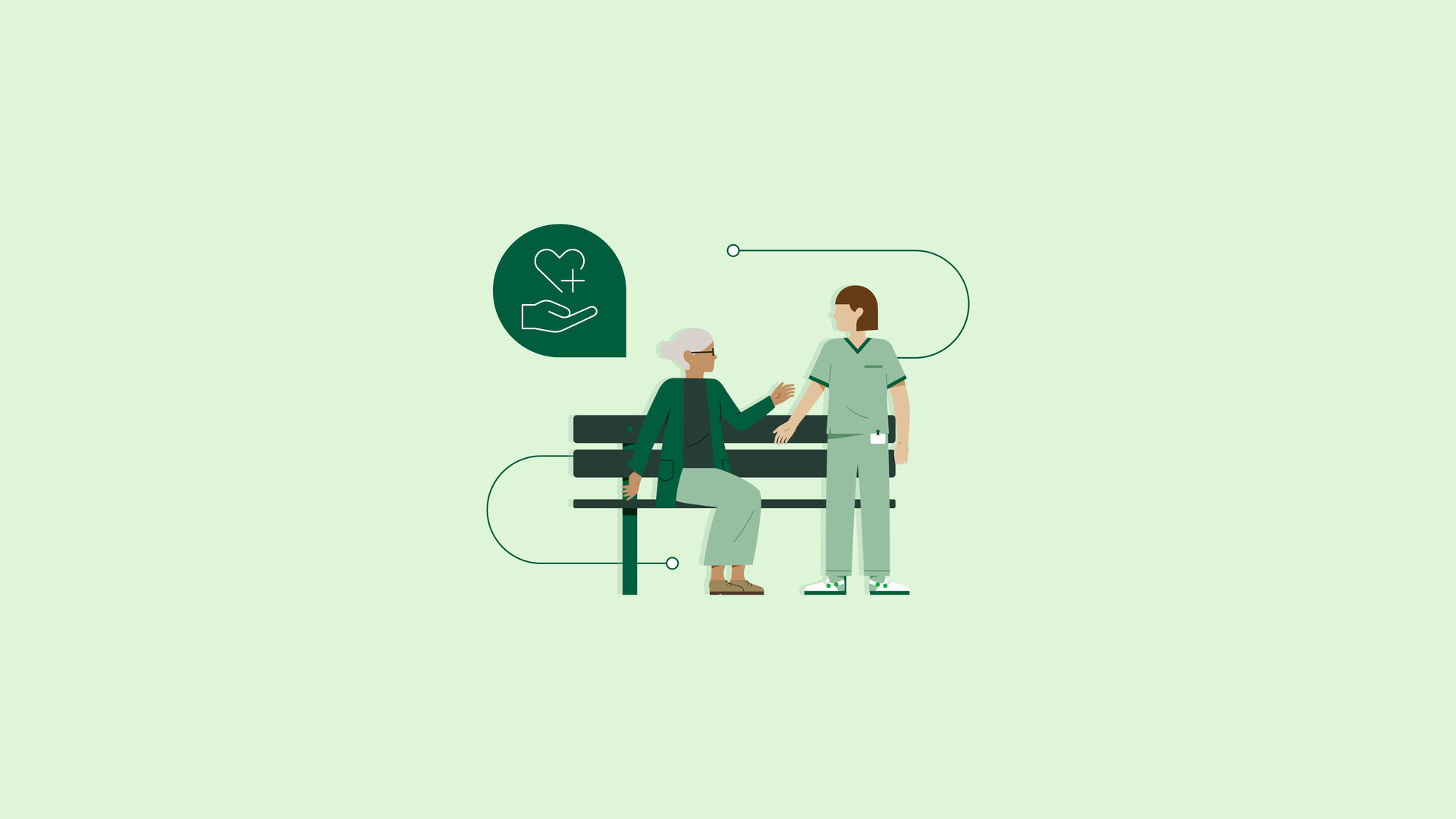 Illustration Pflege