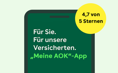 Meine AOK-App mit 4,7 von 5 Sternen im App Store